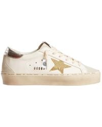 Golden Goose - Hi Star With Swarovski Crystal Star And Leather Heel Tab - Lyst