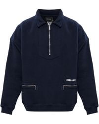 DSquared² - Half-Zip Polo-Collar Sweatshirt - Lyst