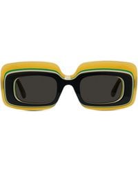 Loewe - Rectangular Frame Sunglasses - Lyst