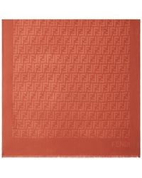 Fendi - Ff Jacquard Fringed Scarf - Lyst