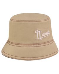 Marni - Linen And Cotton Bucket Hat With Embroidery - Lyst
