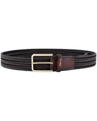 Santoni - Classic Woven Buckled Belt - Lyst