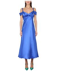Alberta Ferretti - Off-Shoulder Mini Dress - Lyst