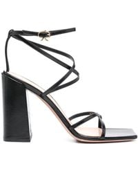 Gianvito Rossi - Clasp Square Head High-Heeled Sandals - Lyst