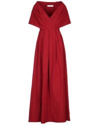 Dior - V-Neck Short Sleeve Dress - Lyst