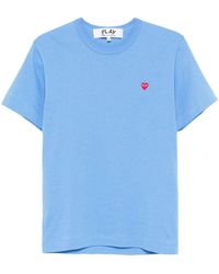 COMME DES GARÇONS PLAY - Heart-Patch Cotton T-Shirt - Lyst