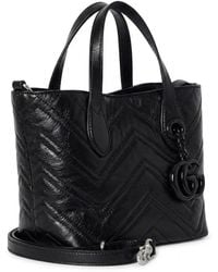 Gucci - Matelassé Logo Charm Tote Bag - Lyst