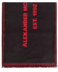 McQueen - Oversized Graffiti Logo Scarf - Lyst