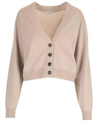 Brunello Cucinelli - V-Neck Buttoned Cardigan - Lyst