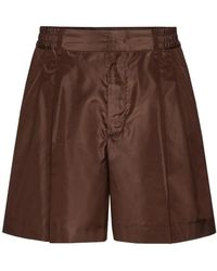 Valentino - Pressed-Crease Elasticated Waist Tailored Shorts - Lyst