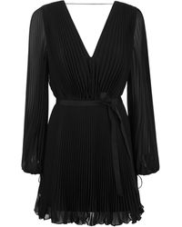 Max Mara - Visita V-Neck Pleated Mini Dress - Lyst
