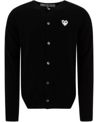 COMME DES GARÇONS PLAY - Heart Logo Cardigan - Lyst