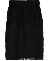 Saint Laurent - Chiffon Slim-Fit Pencil Skirt - Lyst