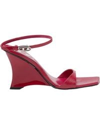 DIESEL - D-Amber Wedge Sandals - Lyst