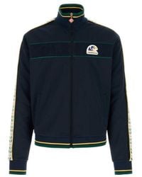 CASABLANCA - Logo-Patch Mesh-Panel Track Jacket - Lyst
