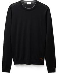 Versace - Logo-Embroidered Knitted Sweater - Lyst
