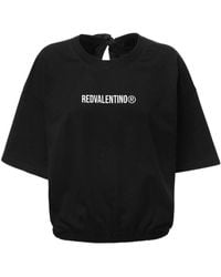 RED Valentino - Logo T-Shirt With Round Neck - Lyst