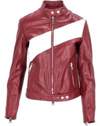 Lela Rose - Zip-Up Leather Jacket - Lyst