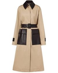 JOSEPH - Zaman Leather-Trimmed Cotton Trench Coat - Lyst