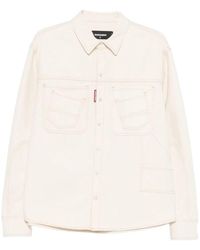 DSquared² - Pockets Topstitch Shirt - Lyst