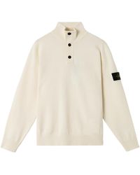 Stone Island - Half-Button Knitted Jumper - Lyst