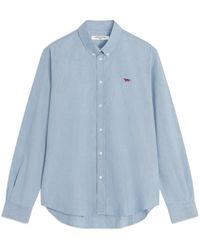 Maison Kitsuné - Maison Kitsuné Button-Down Long-Sleeved Shirt - Lyst
