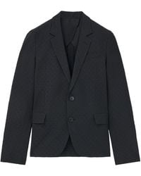 McQueen - Skull Jacquard Single Breasted Blazer - Lyst
