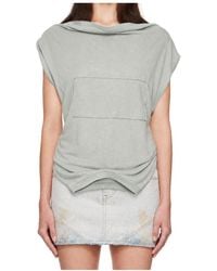 Maison Margiela - Twisted Back Cotton Top - Lyst