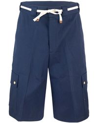 Drole de Monsieur - Drôle De Monsieur Le Short Workwear Chevron Shorts - Lyst