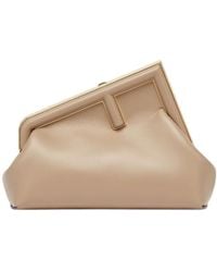 Fendi - First Logo Detailed Small Clutch Bag - Lyst