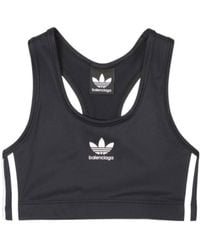 Balenciaga - X Adidas Logo Printed Cropped Top - Lyst