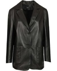 Arma - Ohann Single-Breasted Leather Blazer - Lyst