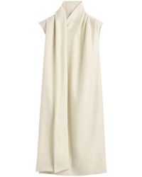 TOTEME - Totême Attached-Scarf Sleeveless Midi Dress - Lyst