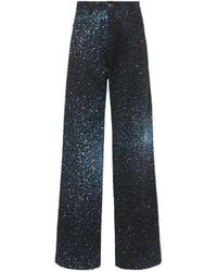 GIUSEPPE DI MORABITO - Decorated Wide-Leg Denim Pants - Lyst