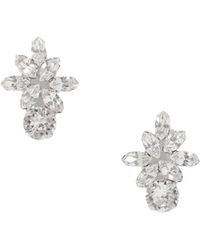 Jennifer Behr - Rhodium-Plated Crystal Earrings - Lyst