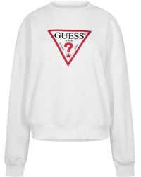 Guess - Crew Neck Long-Sleeve Sweatshirt - Lyst