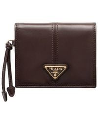 Prada - Small Leather Wallet - Lyst