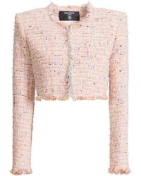 Balmain - Tweed Cropped Jacket - Lyst