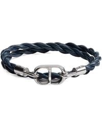 Dior - Cd Icon Woven Leather Double Bracelet - Lyst