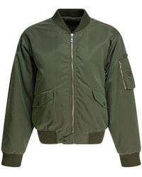 Prada - Triangle-Logo Zipped Bomber Jacket - Lyst