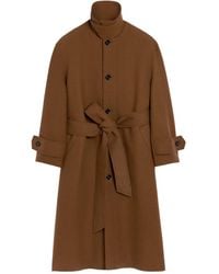 Ami Paris - Belted Single-Breasted Coat - Lyst