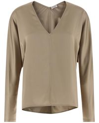 Brunello Cucinelli - Silk Blouse - Lyst