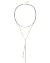 McQueen - Wishbone Embellished Necklace - Lyst