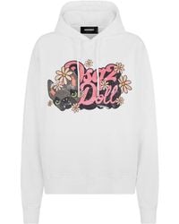 DSquared² - Graphic-Print Jersey Hoodie - Lyst