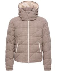 Moncler - Psyllos Wool Blend Hooded Short Down Jacket - Lyst