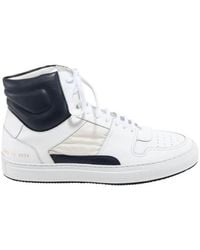Common Projects - High-Top Leather-Panelled Sneakers - Lyst