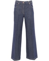 Aspesi - Wide-Leg Denim Trousers - Lyst