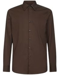 Prada - Long-Sleeved Poplin Shirt - Lyst