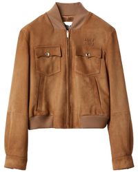 Miu Miu - Long-Sleeved Zipped Jacket - Lyst