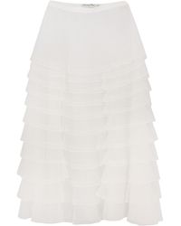 Dior - Christian Mid-Length Ruffled Skirt - Lyst